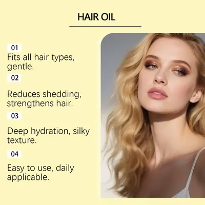 GleamXi Moisturizing Hair Care Oil, Light, Non-Greasy Formula - 4