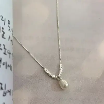 S925 silver pearl necklace, crushed pearl, natural pearl - 3