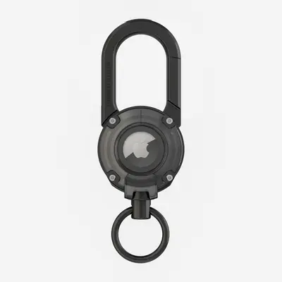 Cross-border new metal carabiner keychain for Apple AirTag locator anti-lost protective case keyring