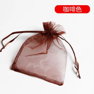 Breathable Mesh Drawstring Jewelry Storage Pouch, Transparent Gift Bag - 13