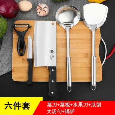 Stainless steel kitchen knife and cutting board set - 12