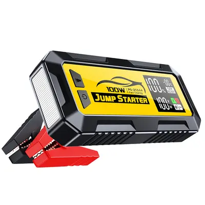 24000mAh araç acil çalıştırma güç kaynağı 12V 8000A 100W hızlı şarj - 8