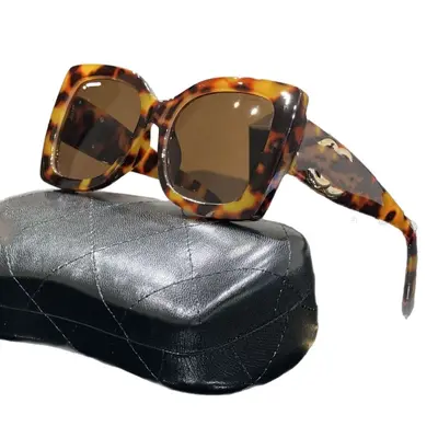 Women's Large Square Frame Sunglasses, Face-Slimming, Anti-Glare for Outdoor Use - 5
