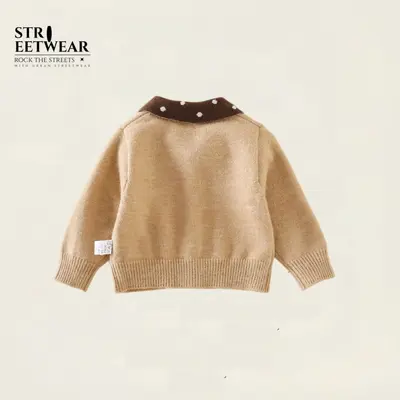 Mädchen-Cardigan mit Punkten und Schleife, Herbst 2026, Langarm