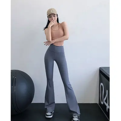 Meixi Women's Yoga Pants, High Waist Lifting, Flared Leg - 9