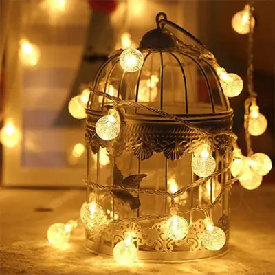 Solar LED String Lights, Star and Crystal Design for Camping Tents and Gardens - 11