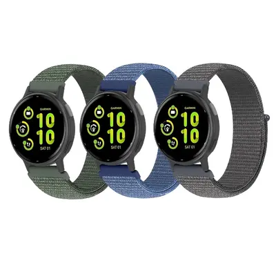 Nylon Hook-and-Loop Fashion Sport Watch Strap for Samsung, Huawei, Garmin, 18MM, 20MM, 22MM Styles