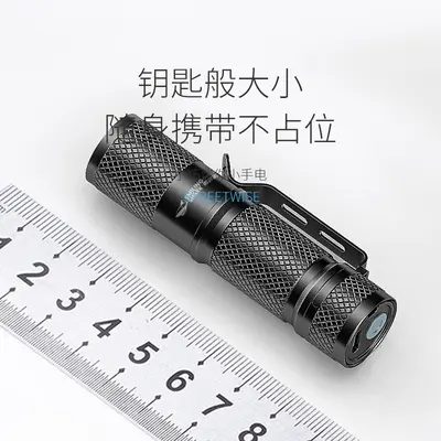 Smile Shark Aluminum Alloy Mini Flashlight, Telescopic Focus, Pen Clip
