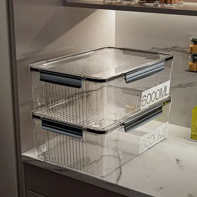 Saklama kabı gıda sınıfı dondurucu kapaklı meyve yemek kutusu yiyecek mutfak taşınabilir ev kullanımı hava geçirmez kutu buzdolabı düzenleyici kutu