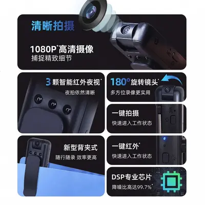 HD Spor Kamerası Ses Kayıt Titreşim Azaltmalı Bodycam - 4