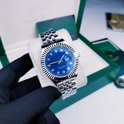 Erkek kuvars saat, 41mm, paslanmaz çelik, su geçirmez, aydınlık - 9
