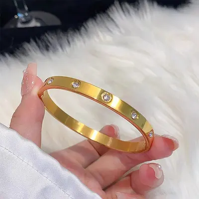 爆款手镯女钛钢天星高级感欧美风手环轻奢气质INS风小众设计优雅 - 10
