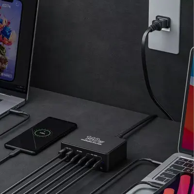 140W GaN Multi-Port PD Fast Charger, Desktop Charging Station