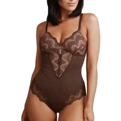 Kadın Vücut Şekillendirici Bodysuit, Karın Büzme ve Kalça Kaldırma, Büyük Beden - 13