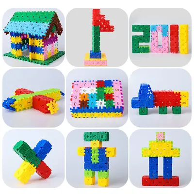 Building blocks toy house puzzle for ages 3-6