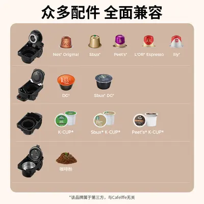 Automatic Pump-Type Capsule Coffee Machine, Portable All-in-One