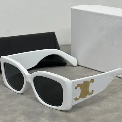 Wide Temple Square Sunglasses, Large Frame, Model 7802 - 10