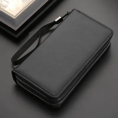 Men's Clutch Bag New Business Zipper Handbag Large Capacity Fashion Hand Grab Bag Long Wallet Phone Bag Minimalist