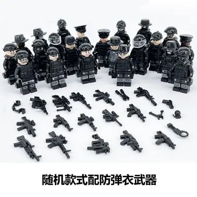 Building blocks with military and SWAT police minifigures - 8
