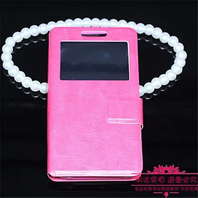 Universelle Leder Handyhülle für Android, einfenstriges Design, Silikonunterfutter, Vollsc