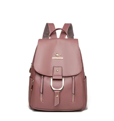 Women's PU Leather Backpack, Japanese-Korean Style, Elegant - 6