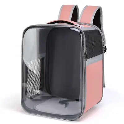 Portable Transparent Breathable Cat Carrier Backpack - 7
