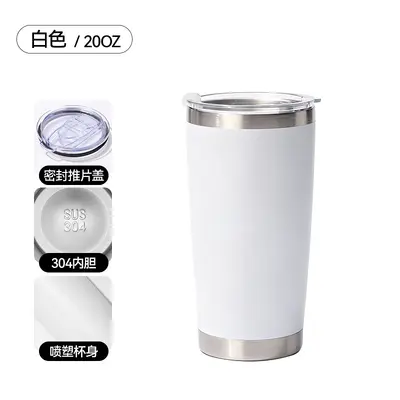 304 paslanmaz çelik 20oz çift katmanlı termos araba bardağı - 9