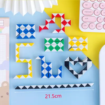 Small 24-Section Transformable Magic Ruler Cube, Children's Educational Toy - 4