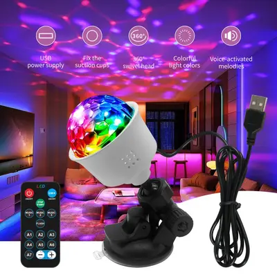usb araba atmosfer ışığı ses kontrollü müzik yanıp sönen ışıklar renkli yanıp sönen ışıklar araba iç dekorasyon ritim ışığı vantuz ile - 12