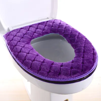 Plüsch-Toilettensitzbezug, waschbar und verdickt - 8