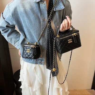 Diamond Lattice Chain Strap Women's Shoulder Bag - 4