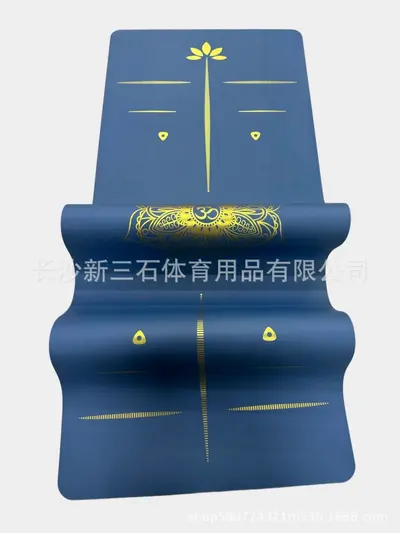 运动健身加厚加厚加厚7mm磨砂PU天然橡胶瑜伽垫印烫金色干湿防滑 - 10