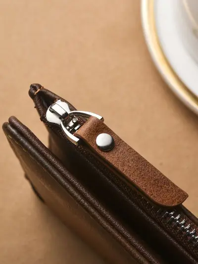 Men's Retro Wallet, Large Capacity, Multi-Card and Coin Compartments - 3
