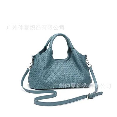Vintage Woven Soft Leather Women's Crossbody Bag, Large Capacity - 3