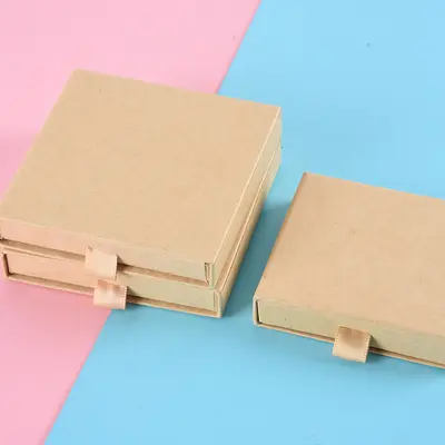 Takı Ambalaj Kutusu Kolye Küpe Kolye Çekmeçeli Boş Beyaz 1.7cm Amazon Saklama Yüzüğü Mücevher Kutusu - 12