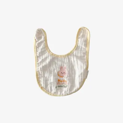 Cotton Gauze Baby Drool Bib, Absorbent, Colored
