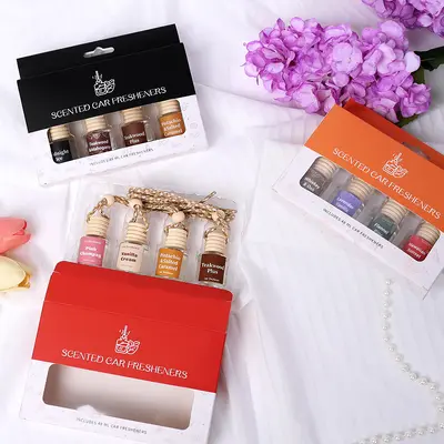Asılabilir Araç İçi Aroma Seti 4'lü Paket Kalıcı Esansiyel Yağlı Parfüm