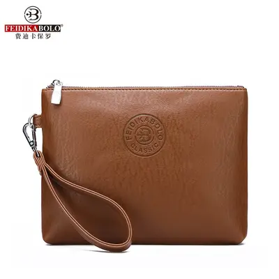 Men's Daily Clutch Bag, PU Leather, Large Capacity with Wallet and Phone Compartment - 9