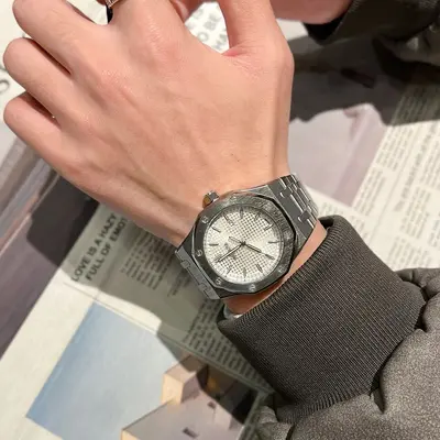 Royal Oak Quartz Men's Watch with Waterproof Steel Band