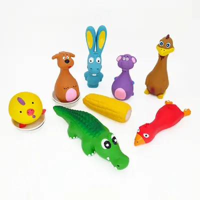 Оптовые игрушки для собак Dog Pet Squeaky Latex Toys Natural Latex Bite-Resistant Chew Toys Collection Dog Toys - 4