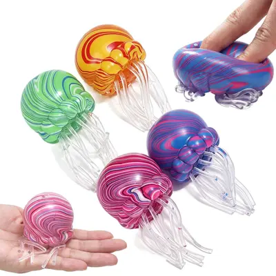 Slow-rebound stress relief squeeze toy, jellyfish design