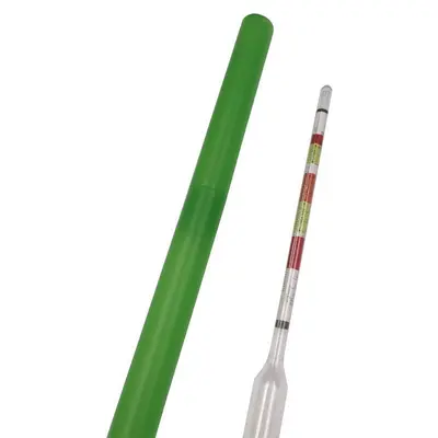 Triple-Scale Wine and Beer Hydrometer, American Sugar Scale, 0.990 - 6