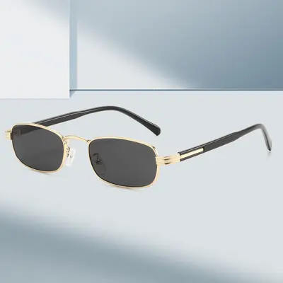 Metal Narrow-Frame Women's Sunglasses, UV400 Protection - 4