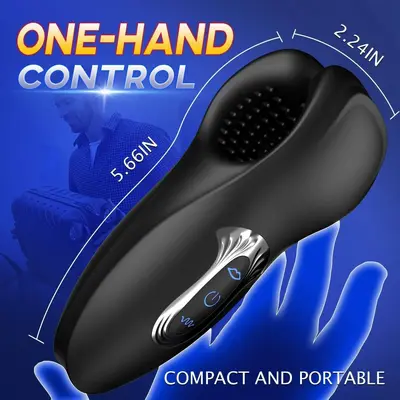 Multi-Frequency Dual-Head Vibrating Penis Trainer, Portable Male Vibrator