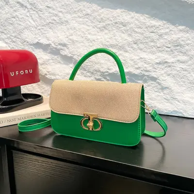2025 Retro Women's Small Square Shoulder Crossbody Bag with Lock Buckle - 2
