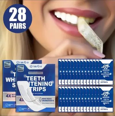 No-Residue Teeth Whitening Strips, Removes Yellow Stains - 4