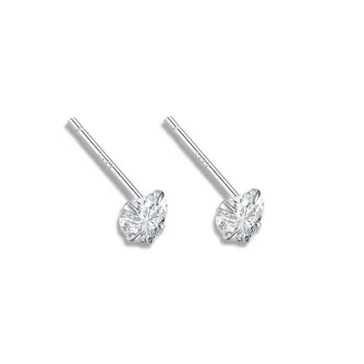S999 Sterlingsilber Ohrringe mit vier Krallen für Frauen, erschwinglicher Luxus, hochwertige durchstochene Ohrringe, japanischer Stil einfache beliebte Nischen-Ohrringe für Frauen - 11