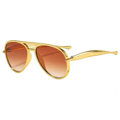 Retro Double-Bridge Oversized Frame Women's Sunglasses - 8