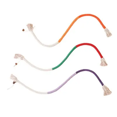 Cat Chew Rope Toy with Teaser Wand for Self-Play and Teething - 6