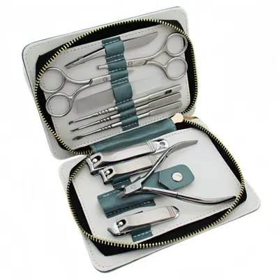 11-piece stainless steel nail and foot care set